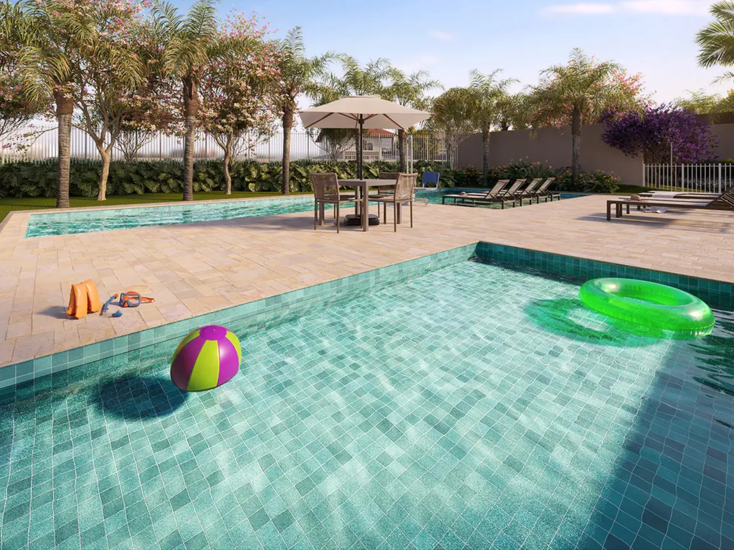 Piscinas adulto e infantil